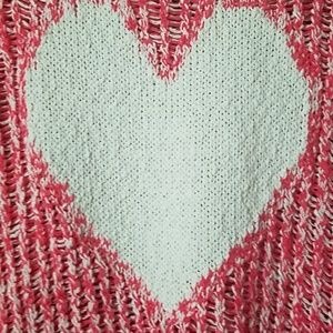 Motherhood Maternity Pink Heart Sweater XL